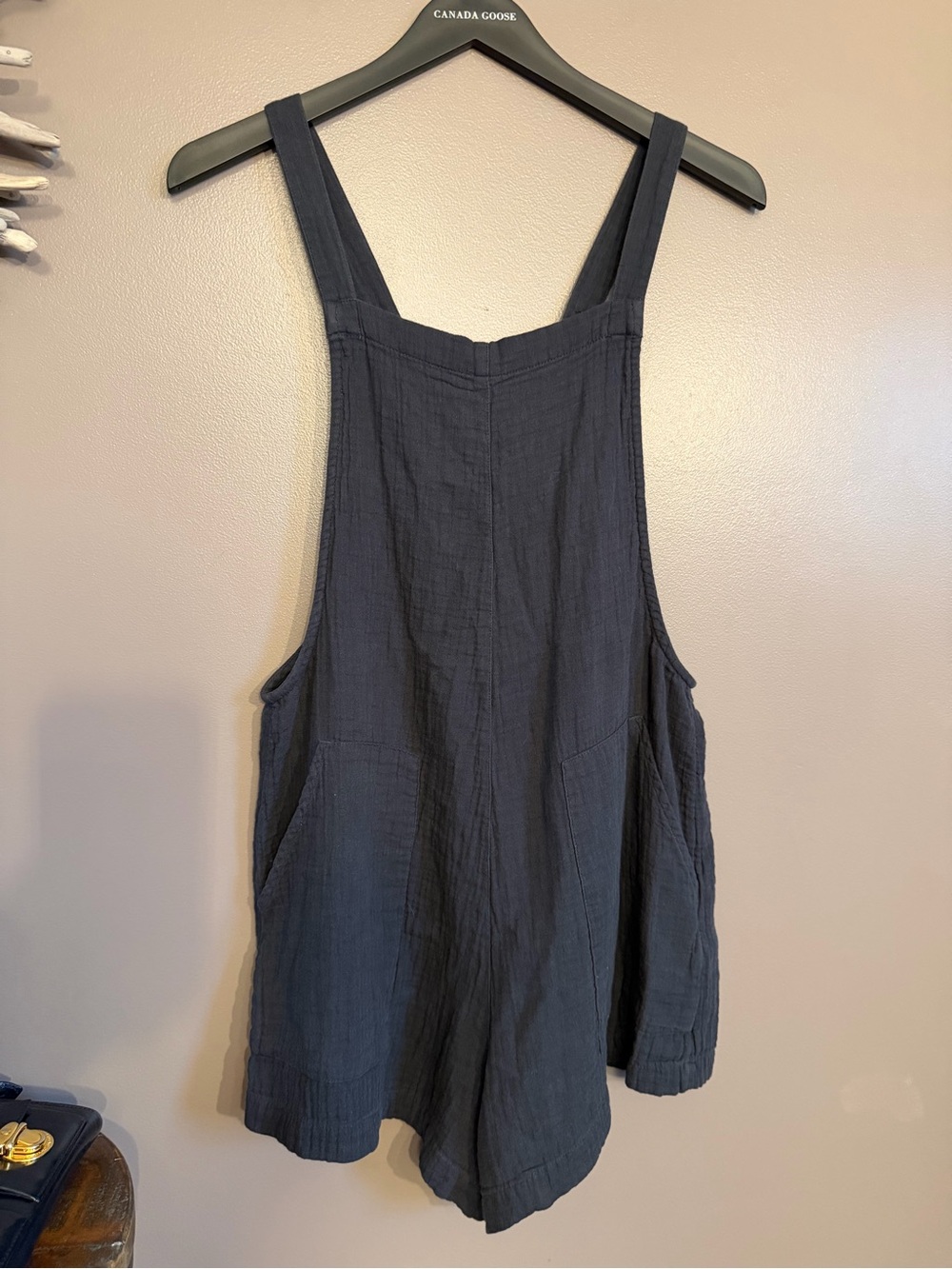 Billabong Gauzy Cotton Romper in Charcoal Grey